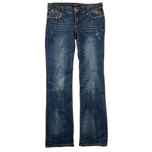Virgin Only USA Embellished Lowrise Bootcut Jean  Women's 9  Y2K  Festival Jeans